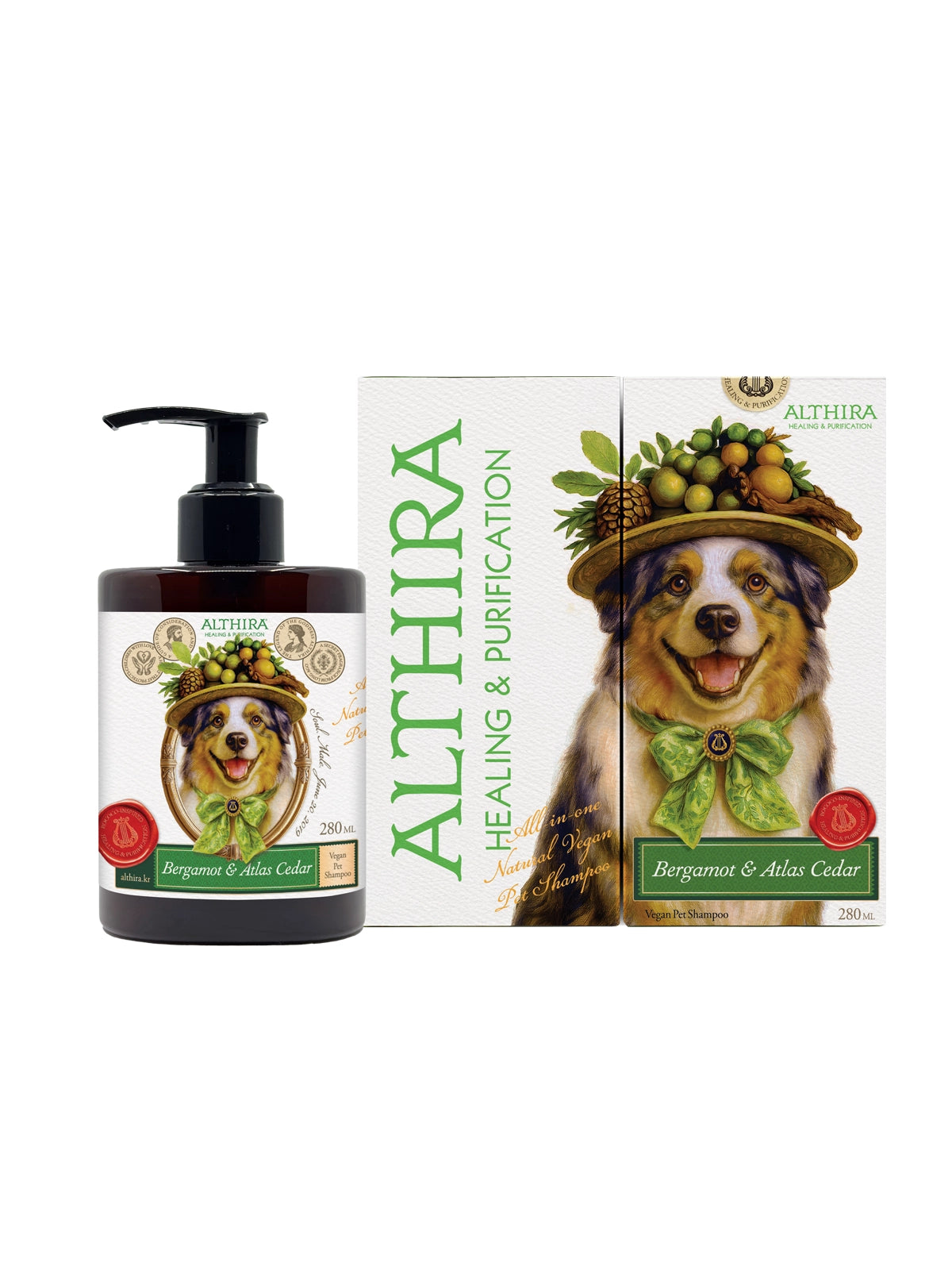 Aromatherapy Natural Vegan Shampoo for Dogs - Bergamot & Atlas Cedar