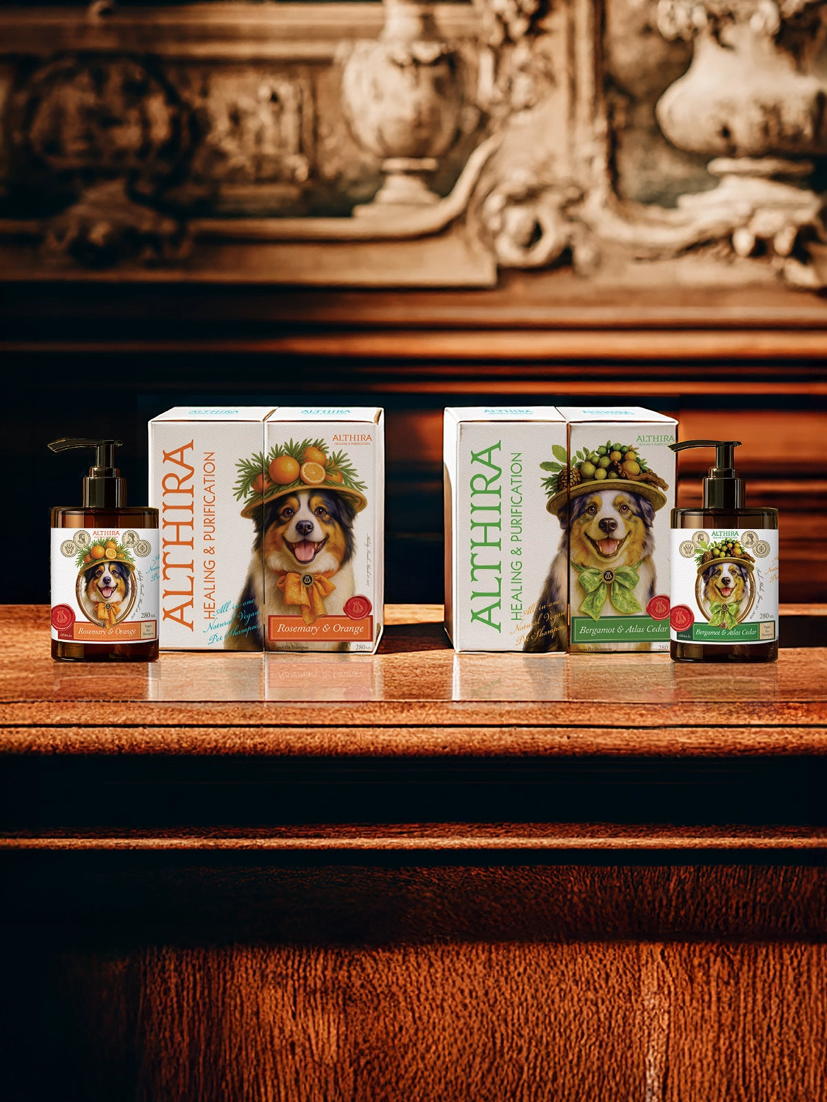 Aromatherapy Natural Vegan Shampoo for Dogs - Rosemary & Orange