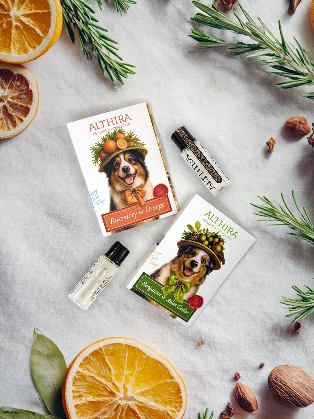 Aromatherapy Natural Vegan Shampoo for Dogs - Travel Kit Set