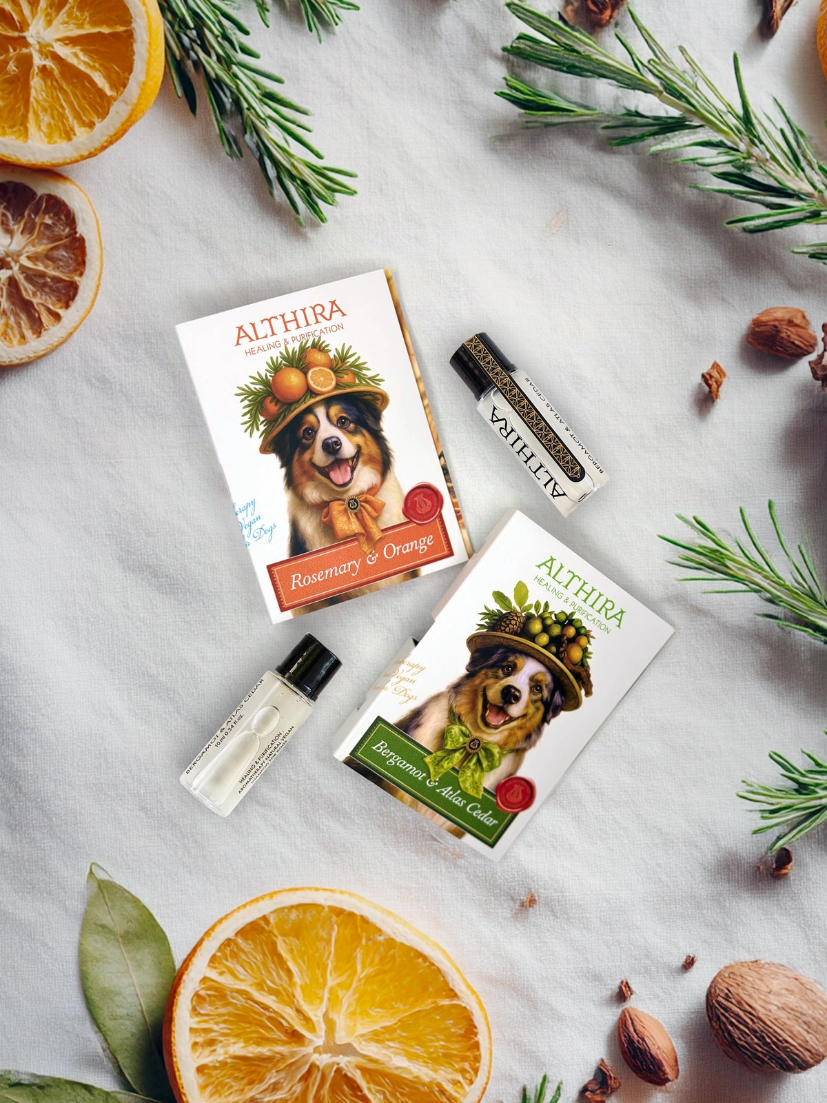 Aromatherapy Natural Vegan Shampoo for Dogs - Travel Kit Set